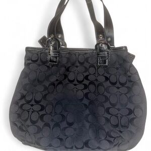 Coach Black Signature Tote Bag